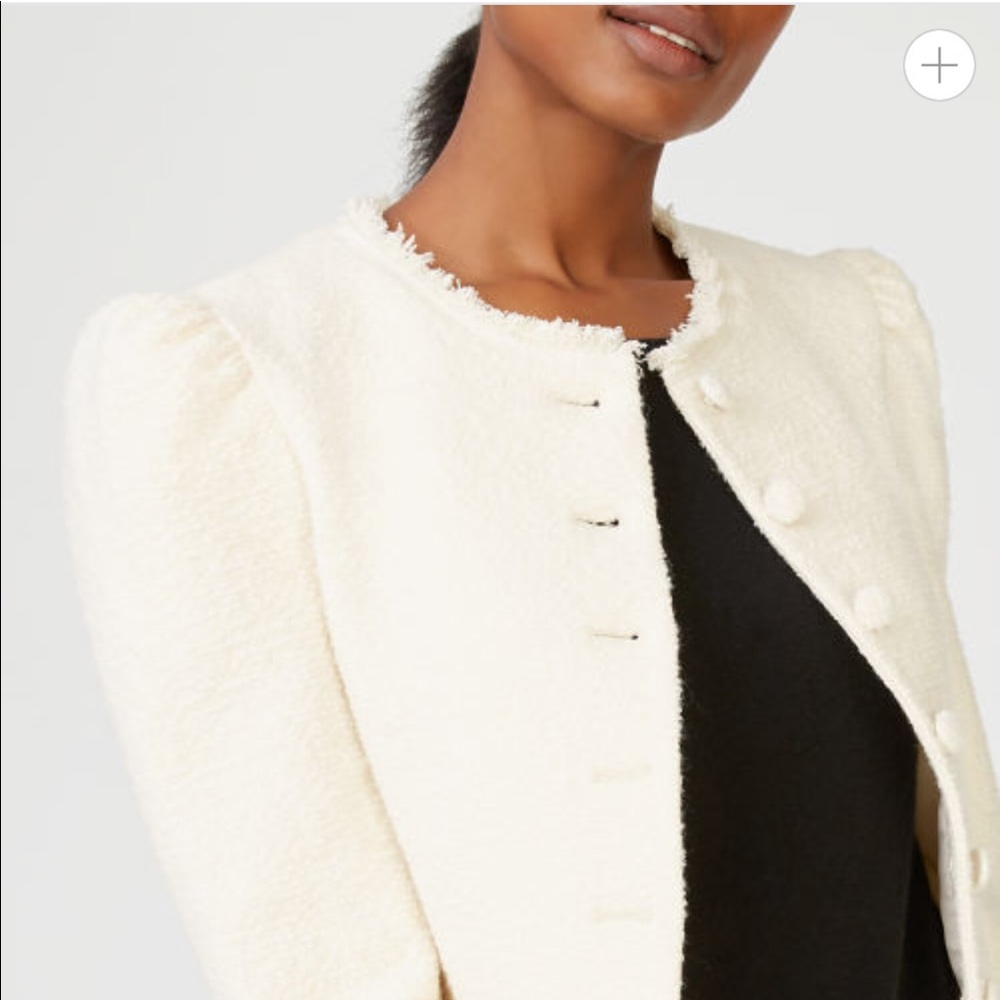 Club Monaco Tweed Milah Jacket IVORY - Picture 3 of 3